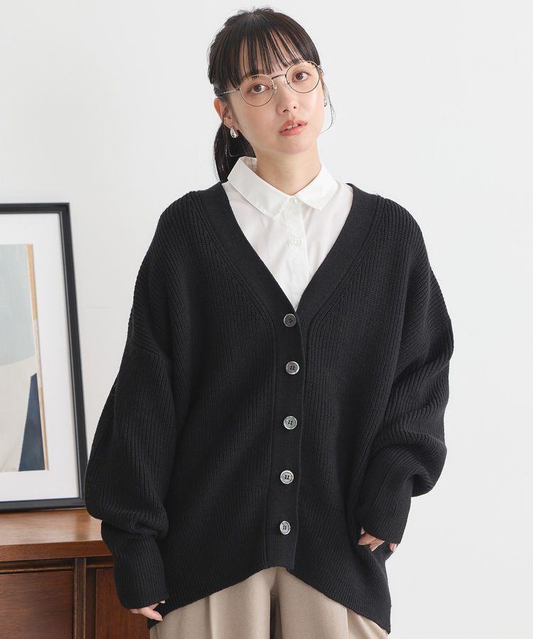 earth music&ecology「アンチピリングVネックカーディガン」|カーディガン|