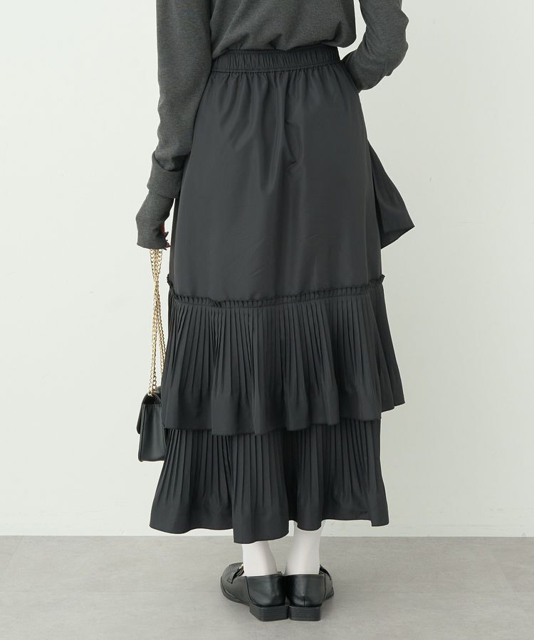 earth music&ecology「プリーツティアードスカート」|フレア|