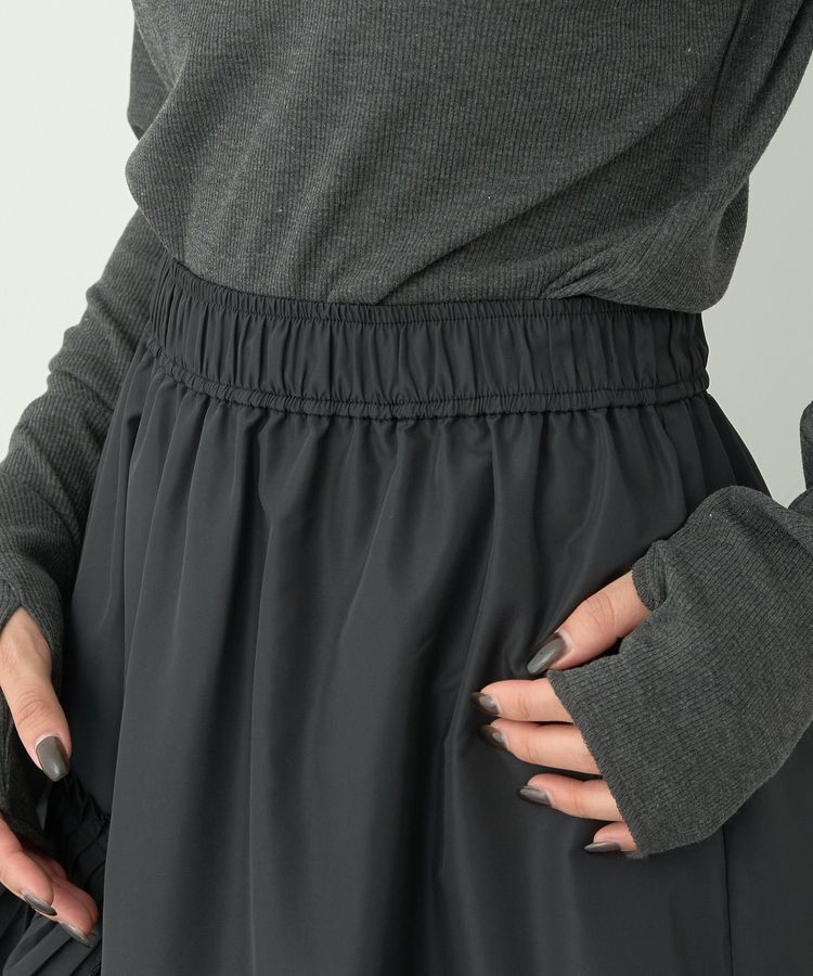 earth music&ecology「プリーツティアードスカート」|フレア|