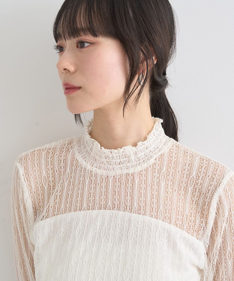 earth music&ecology「レースドッキングプルオーバー」|Tシャツ・カットソー|