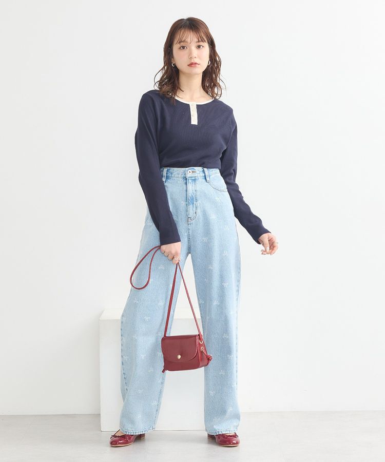 earth music&ecology「2WAY釦リブプルオーバー」|Tシャツ・カットソー|