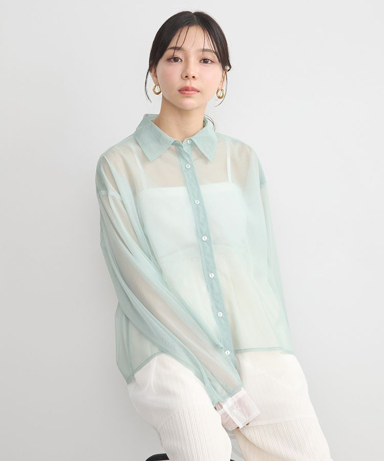 earth music&ecology「チュールレイヤードシャツ」|シャツ・ブラウス|