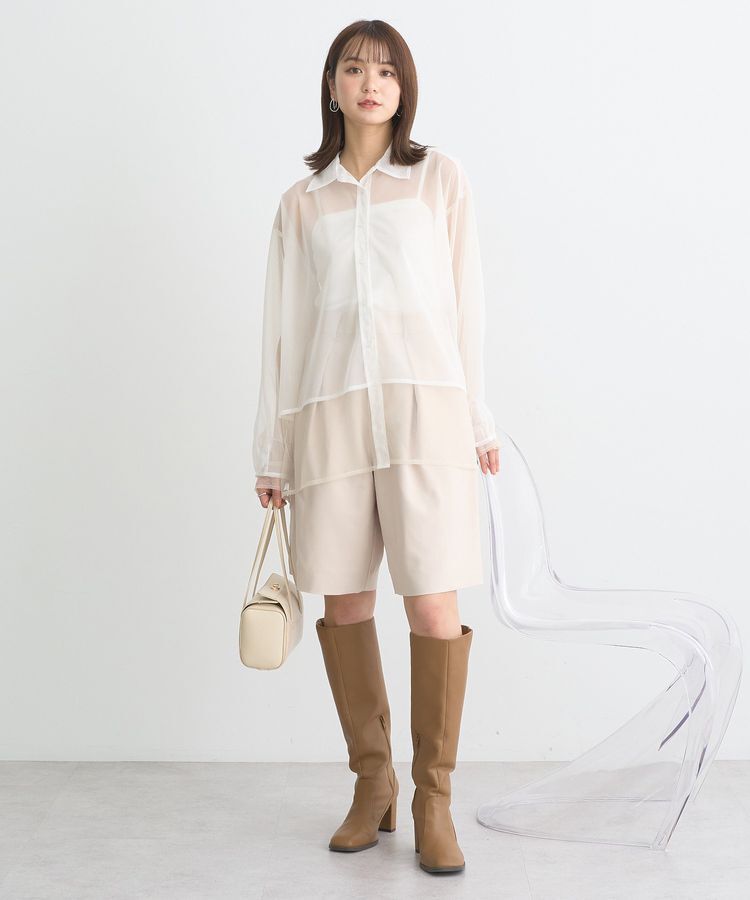 earth music&ecology「チュールレイヤードシャツ」|シャツ・ブラウス|