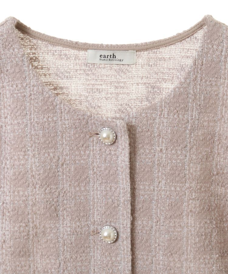 earth music&ecology「カットツイードショートジャケット」|テーラードジャケット|