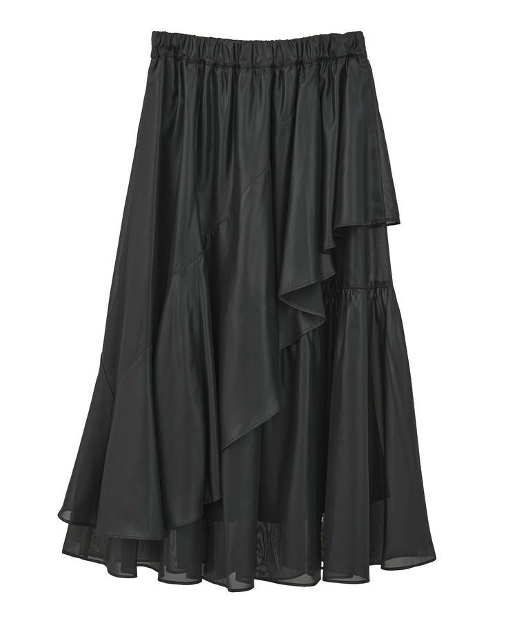 earth music&ecology「シャイニーラッフルスカート」|フレア|