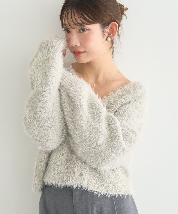 earth music&ecology「ミックスカラーラメニットカーディガン」|カーディガン|