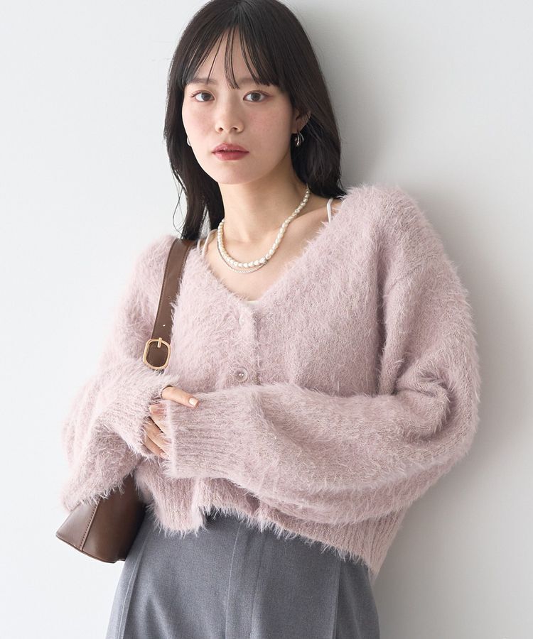 earth music&ecology「ミックスカラーラメニットカーディガン」|カーディガン|Light Pink