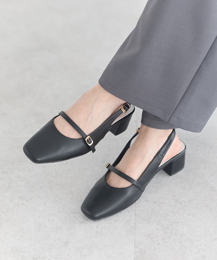 earth music&ecology「ベルトミュールパンプス」|パンプス|Black