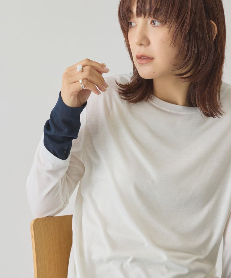 AMERICAN HOLIC「配色シアーレイヤードプルオーバー」|Tシャツ・カットソー|