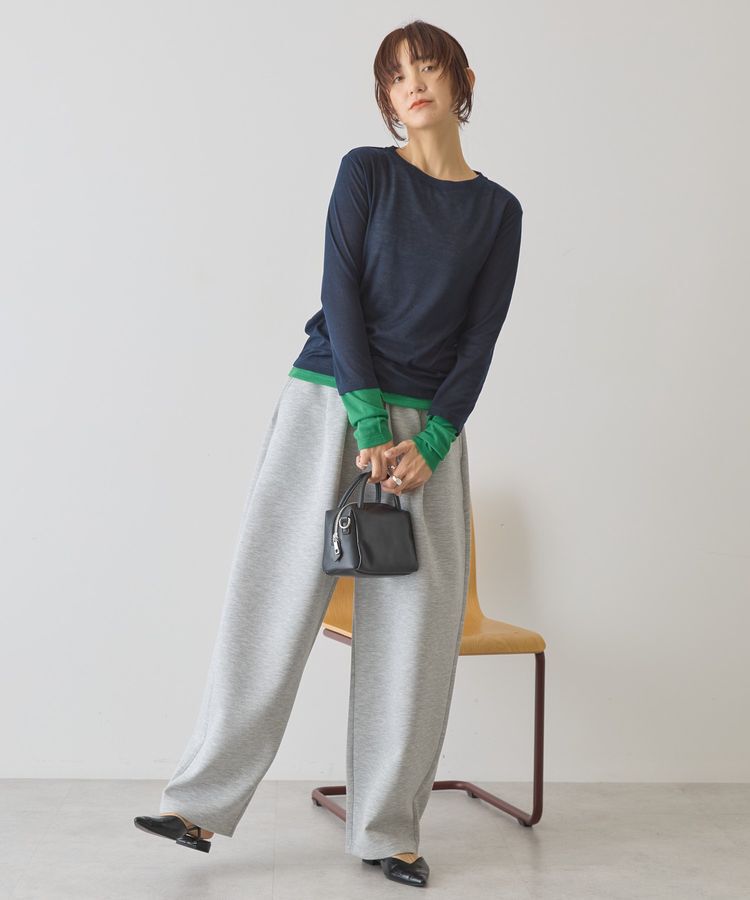 AMERICAN HOLIC「配色シアーレイヤードプルオーバー」|Tシャツ・カットソー|