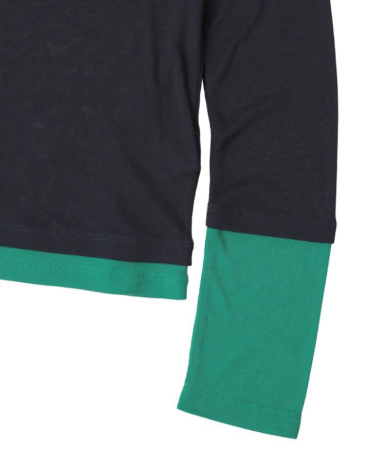 AMERICAN HOLIC「配色シアーレイヤードプルオーバー」|Tシャツ・カットソー|