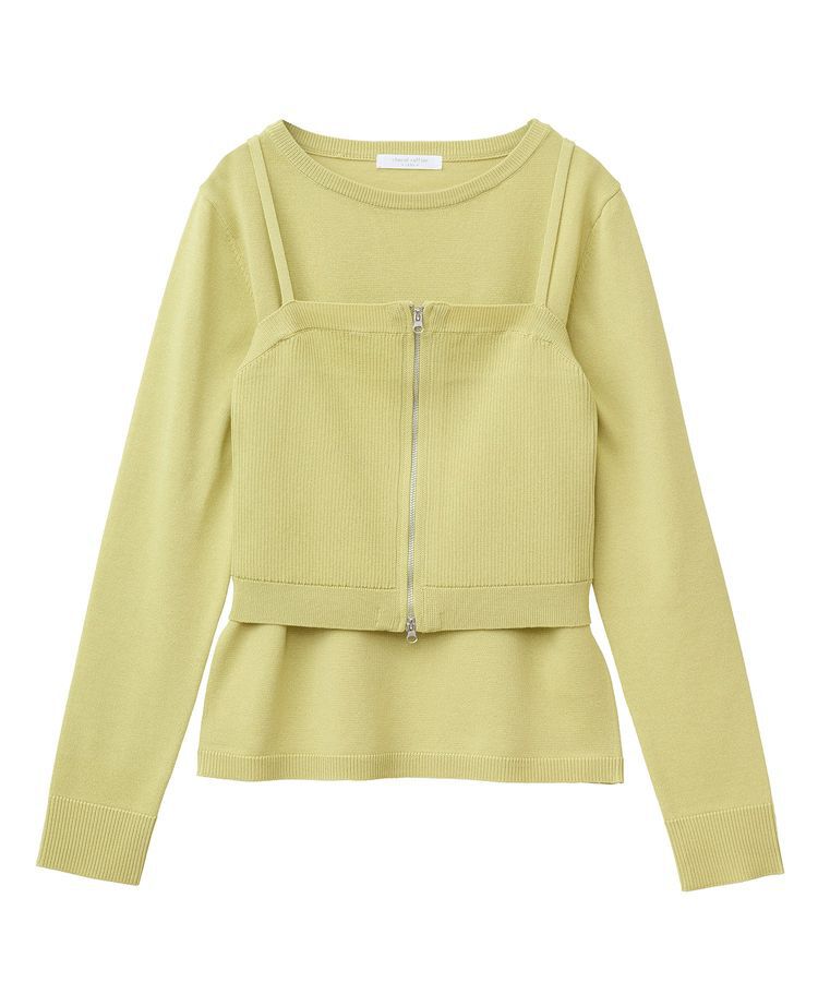 Green Parks「SET2点ニットキャミビスチェ＋プルオーバー」|ニット・セーター|