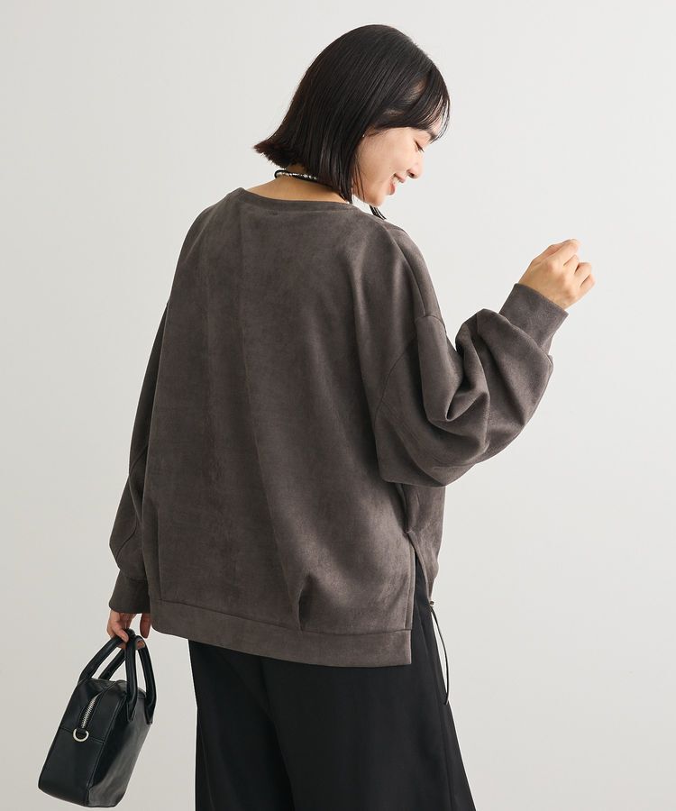 Green Parks「なめらかタッチスウェード調ドロストプルオーバー」|Tシャツ・カットソー|