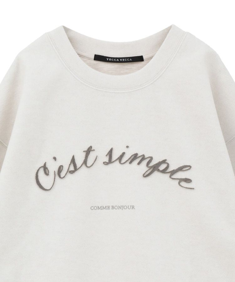 YECCA VECCA「起毛ロゴプルオーバー」|スウェット・ジャージ|