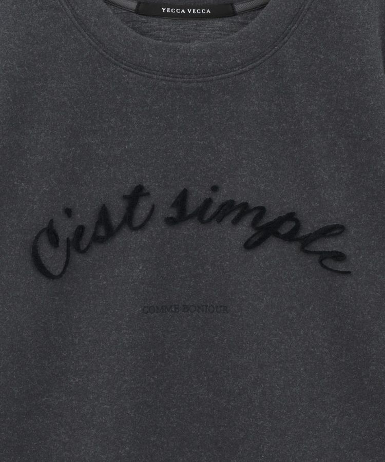 YECCA VECCA「起毛ロゴプルオーバー」|スウェット・ジャージ|