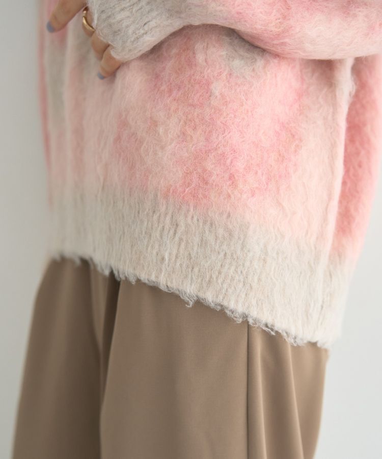 YECCA VECCA「フラワー柄シャギーニット」|ニット・セーター|