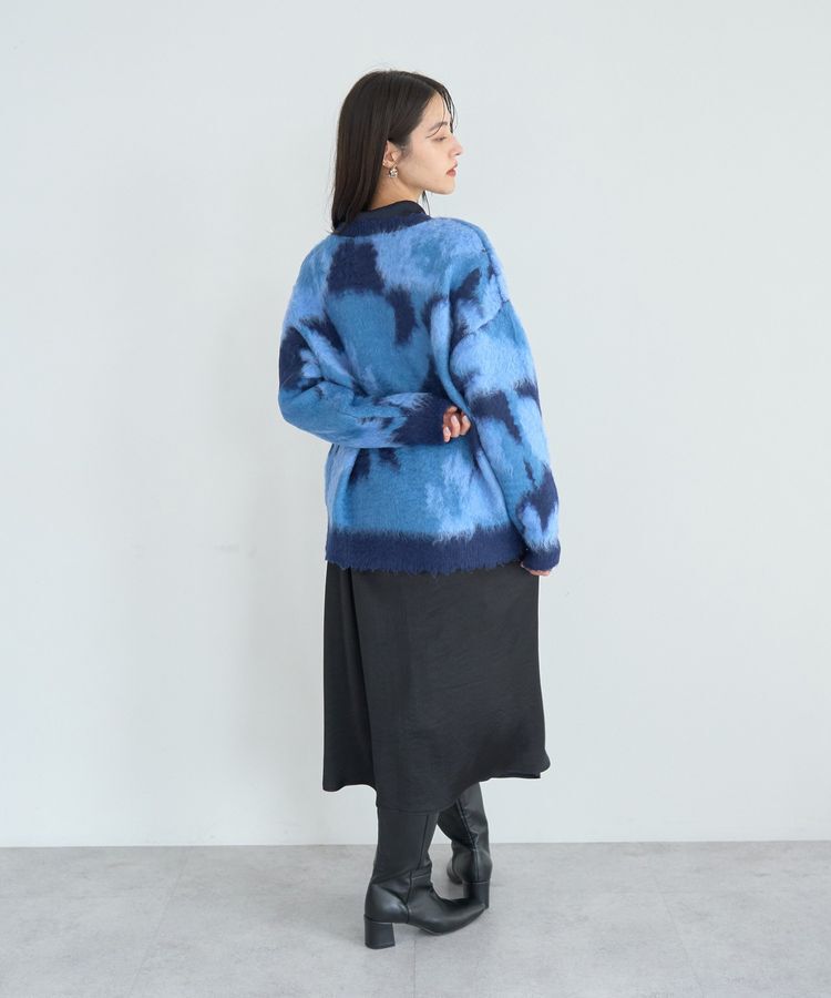 YECCA VECCA「フラワー柄シャギーニット」|ニット・セーター|