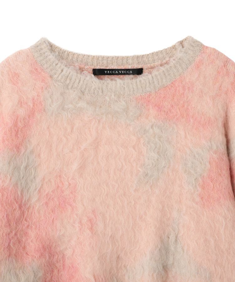 YECCA VECCA「フラワー柄シャギーニット」|ニット・セーター|