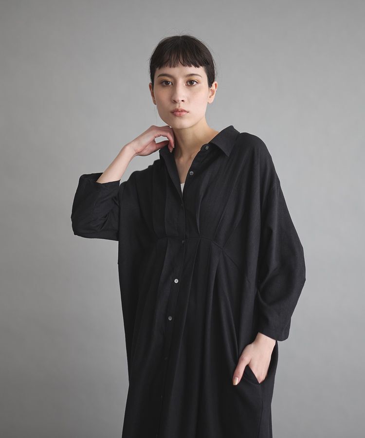 GARAGE OF GOOD CLOTHING「リネンタックロングワンピ-ス」|ワンピース|