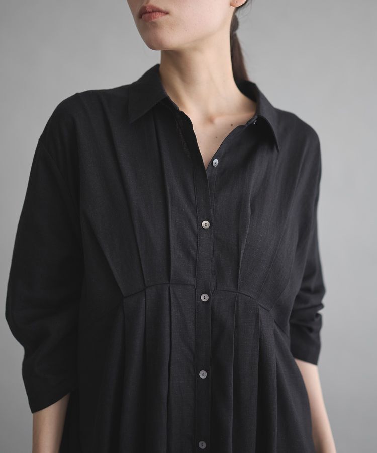 GARAGE OF GOOD CLOTHING「リネンタックロングワンピ-ス」|ワンピース|