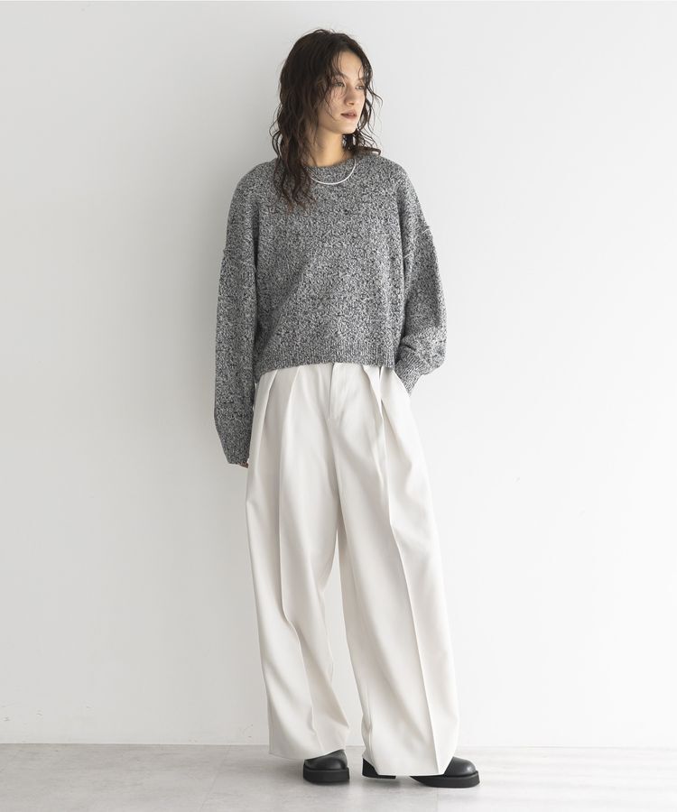 GARAGE OF GOOD CLOTHING「ミックスヤーンショートニットプルオーバー」|ニット・セーター|