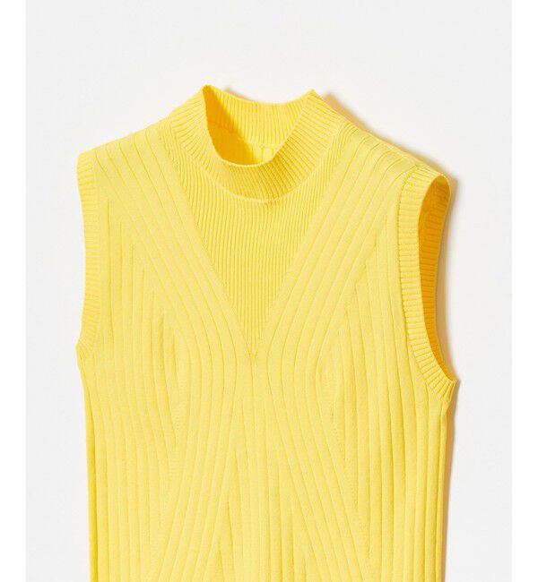 LOULOU WILLOUGHBY「【LOULOU WILLOUGHBY】リブキリカエモックネックプルオーバー」|ニット・セーター|