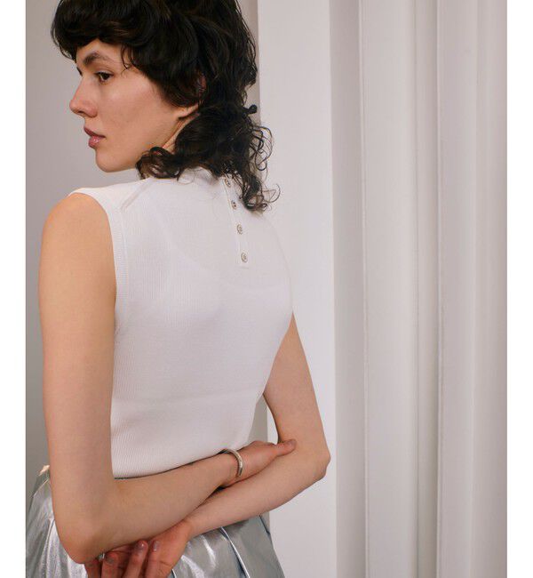 allureville「バック釦ディティールプルオーバー」|ニット・セーター|オフホワイト