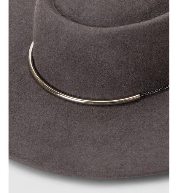 LOULOU WILLOUGHBY「【LOULOU WILLOUGHBY】フェルトチェーンツバヒロハット」|ハット|