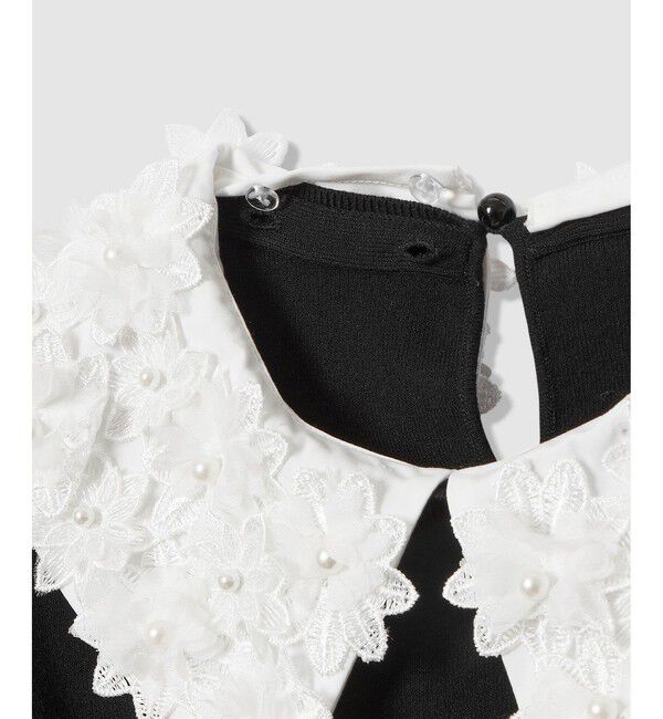 LOULOU WILLOUGHBY「【LOULOU WILLOUGHBY】フラワー衿付プルオーバー」|ニット・セーター|