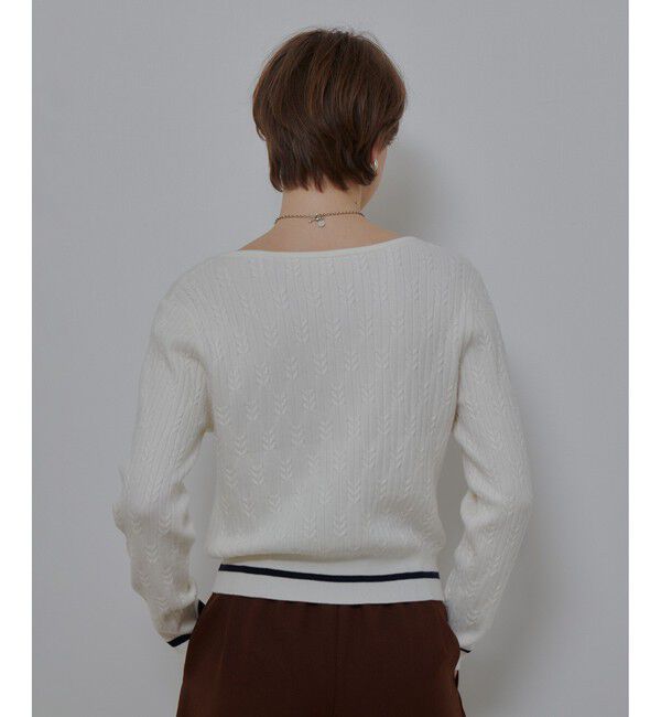 allureville「Ｗミニケーブルプルオーバー」|ニット・セーター|