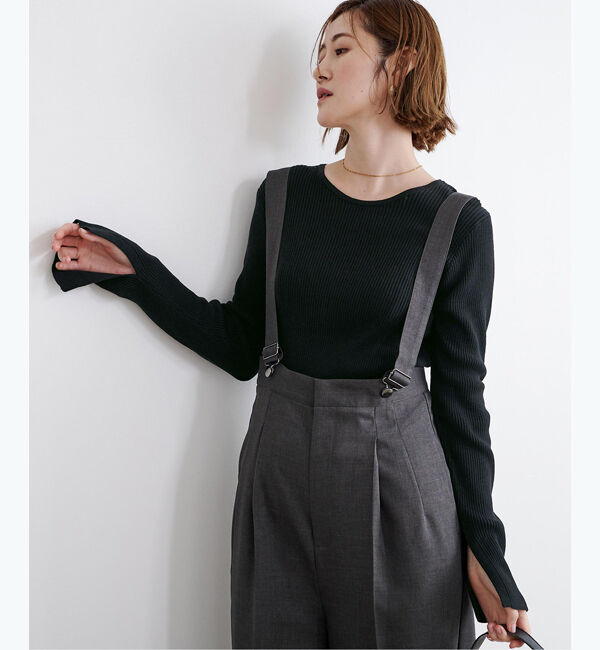 ur's「防ピリングクルーネックニット」|ニット・セーター|ブラック