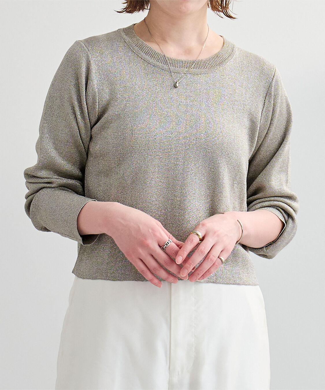 ur's「ラウンドネッククロップドニット」|ニット・セーター|