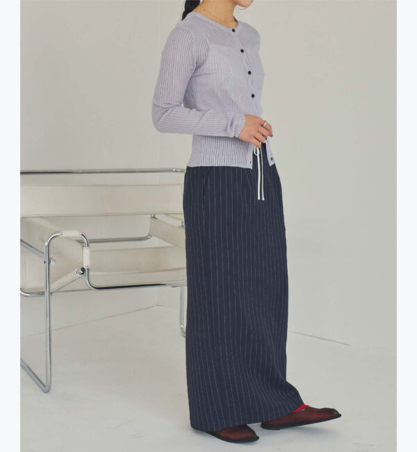 titivate「前後2wayリブシアーニットカーディガン」|ニット・セーター|