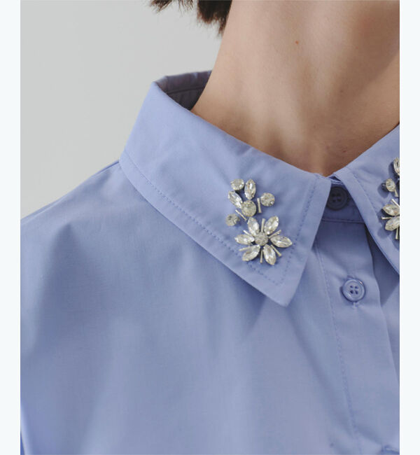 titivate「襟付ビジューシャツ」|シャツ・ブラウス|