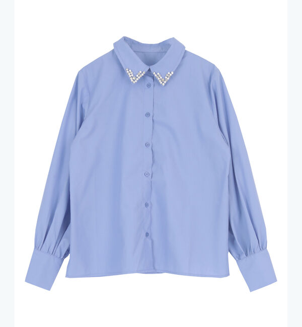 titivate「襟付ビジューシャツ」|シャツ・ブラウス|