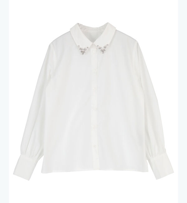 titivate「襟付ビジューシャツ」|シャツ・ブラウス|