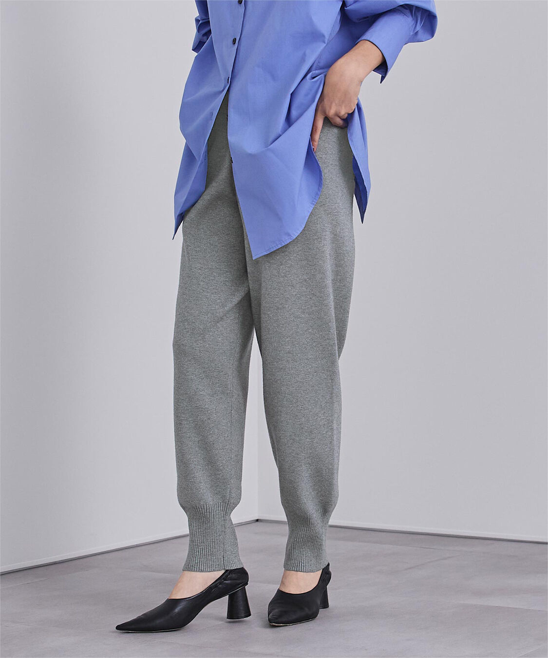 ur's「ニットジョガーパンツ」|スラックス|杢グレー