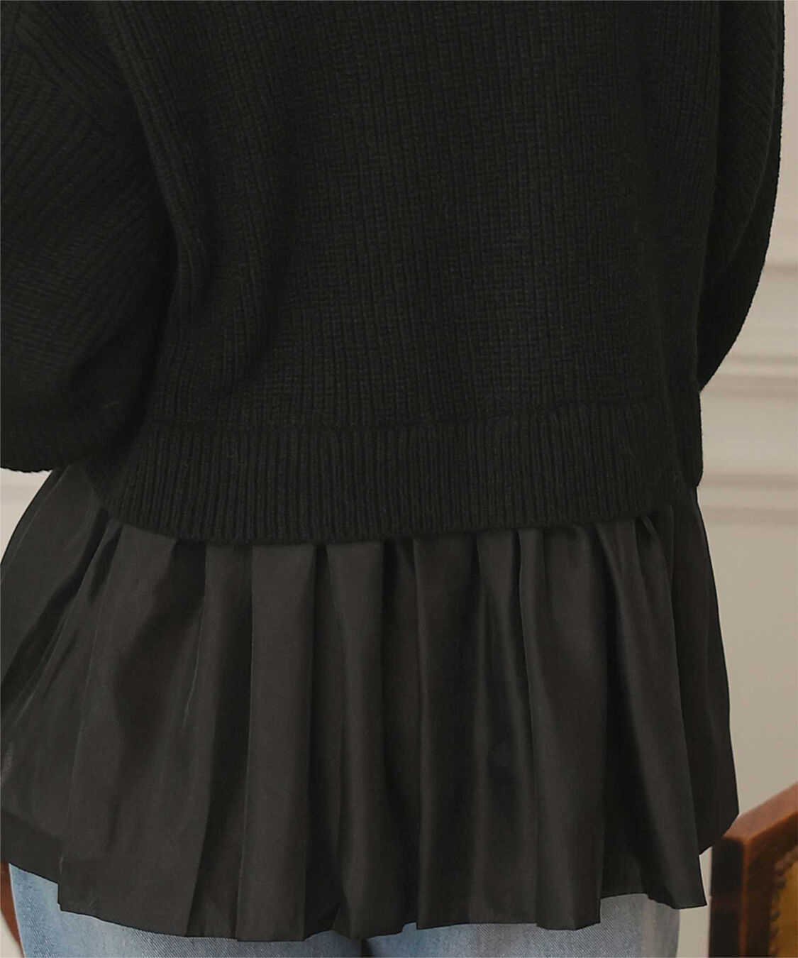 titivate「シアーペプラムドッキングニットプルオーバー」|ニット・セーター|