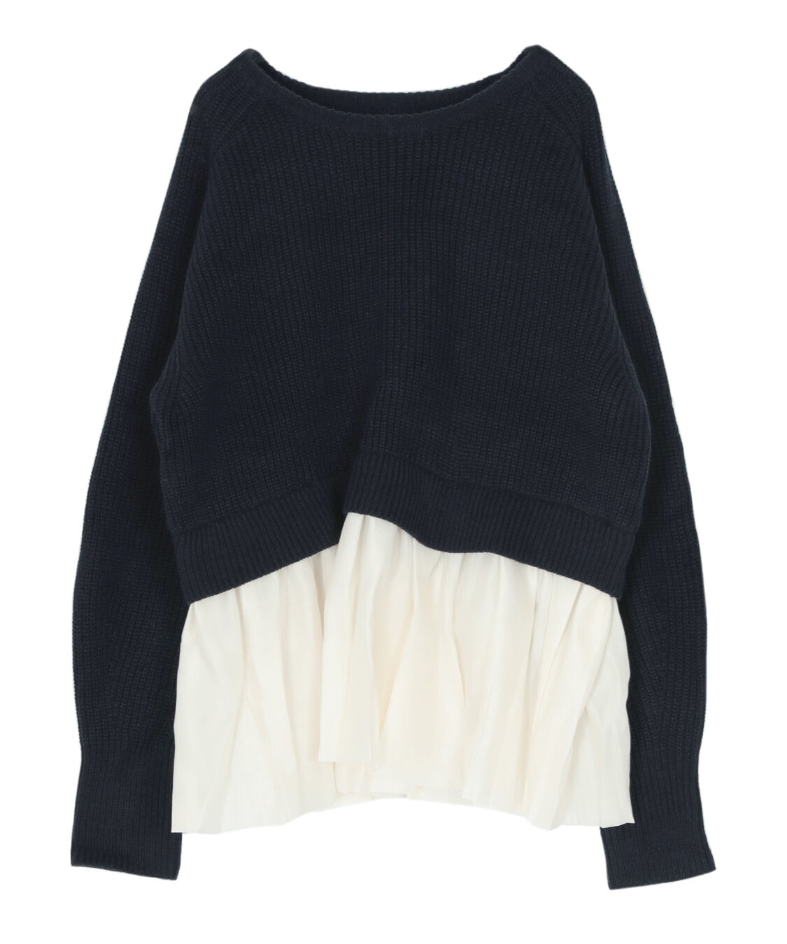 titivate「シアーペプラムドッキングニットプルオーバー」|ニット・セーター|