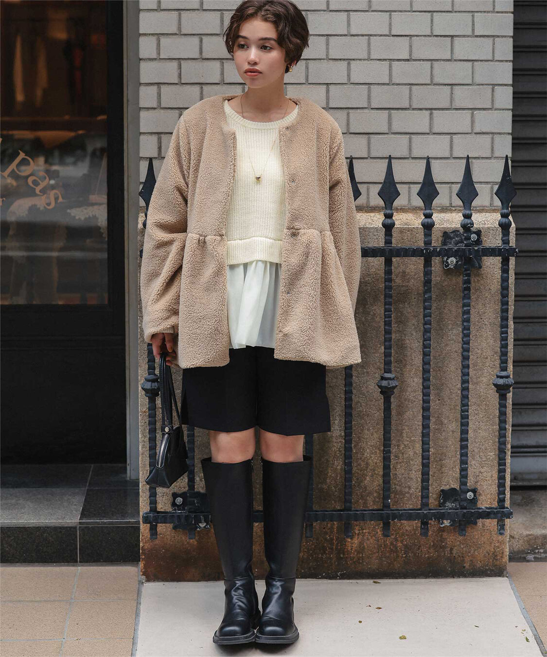 titivate「シアーペプラムドッキングニットプルオーバー」|ニット・セーター|