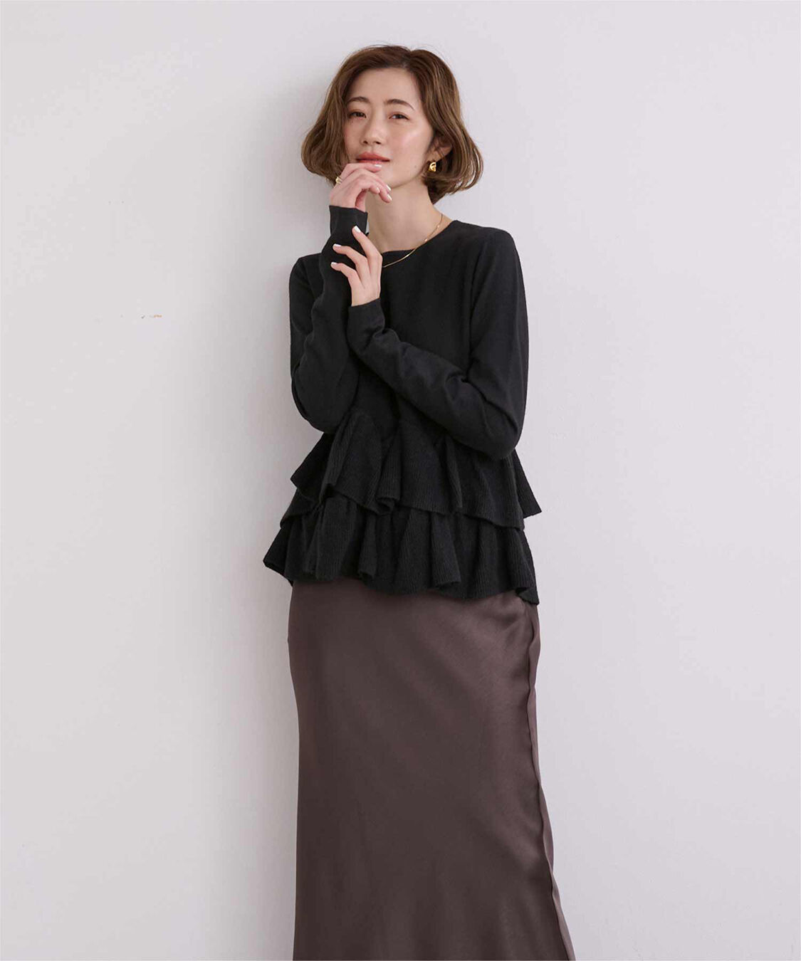 ur's「フリルヘムニット」|ニット・セーター|