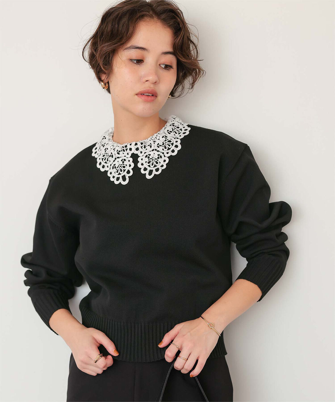 titivate「襟付きニットプルオーバー」|ニット・セーター|