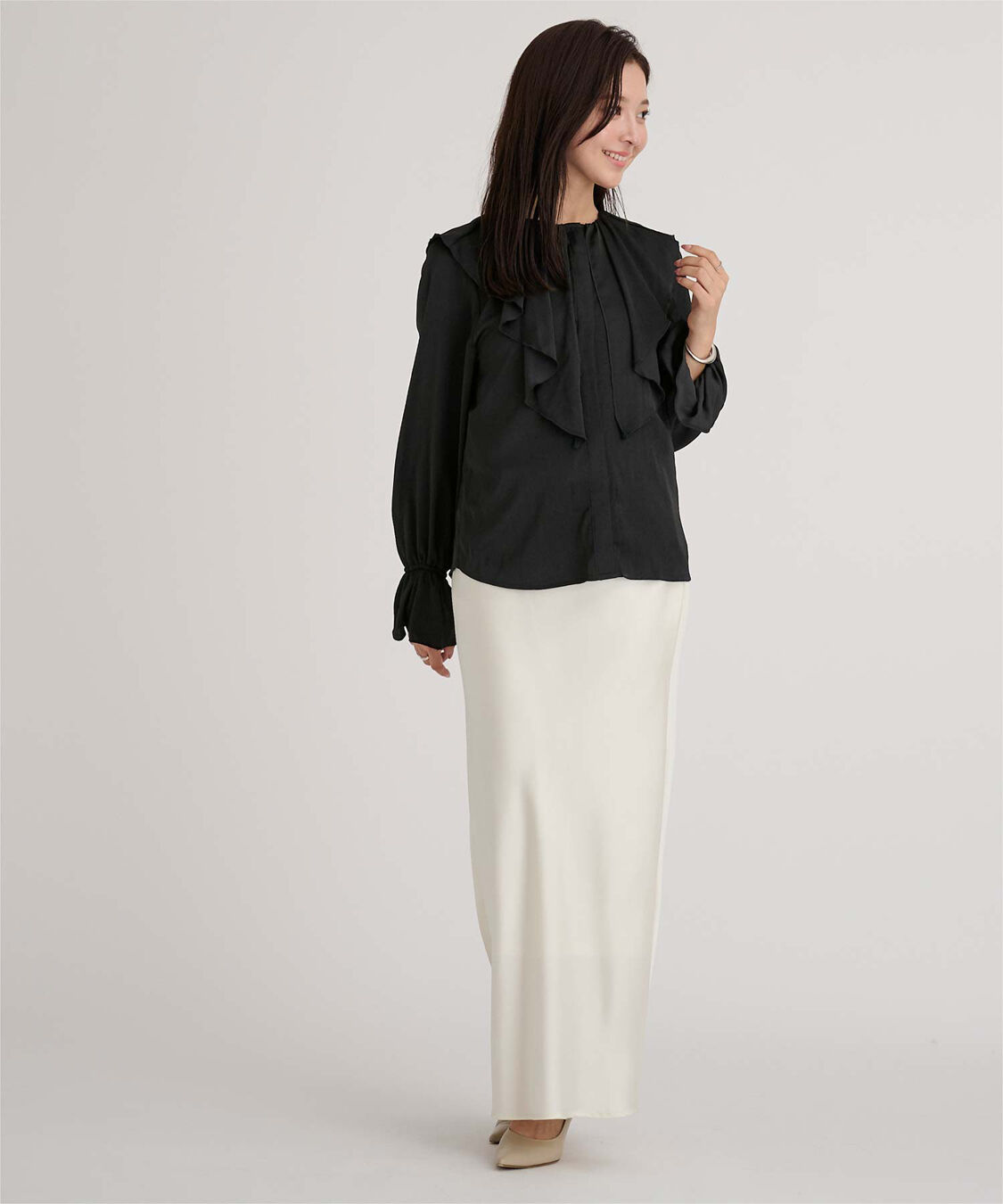 ur's「フリルカラーキャンディスリーブブラウス」|シャツ・ブラウス|