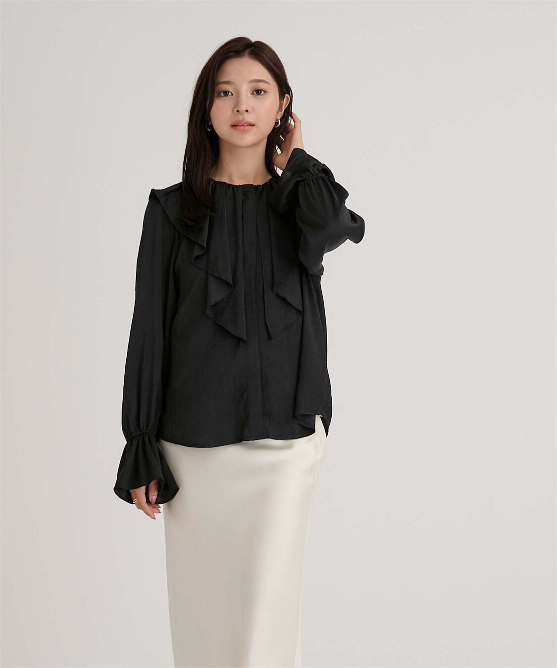 ur's「フリルカラーキャンディスリーブブラウス」|シャツ・ブラウス|
