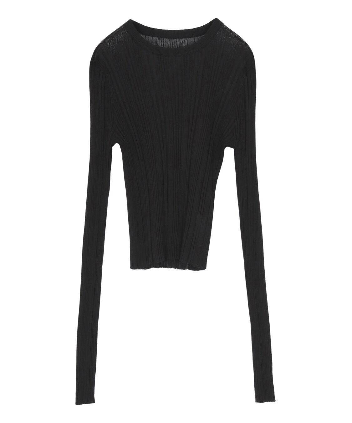 titivate「クルーネックランダムリブシアーニット」|ニット・セーター|