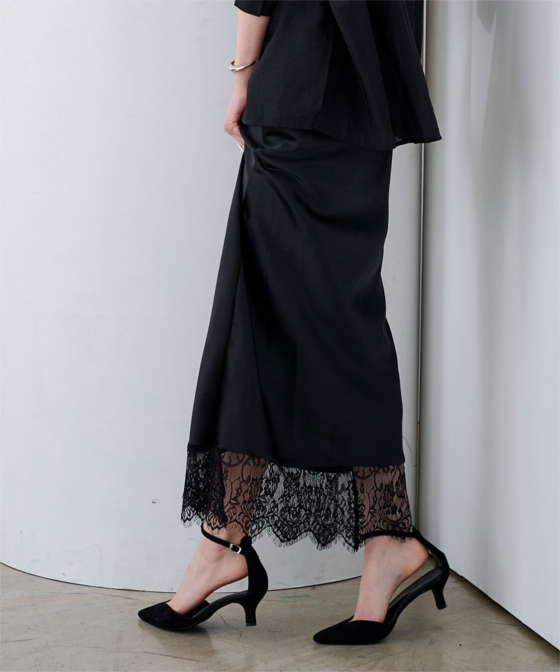 ur's「レースサテンマーメイドスカート」|スカート|