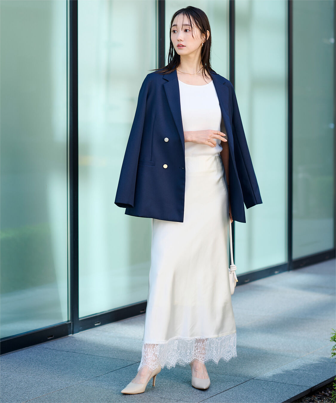 ur's「レースサテンマーメイドスカート」|スカート|