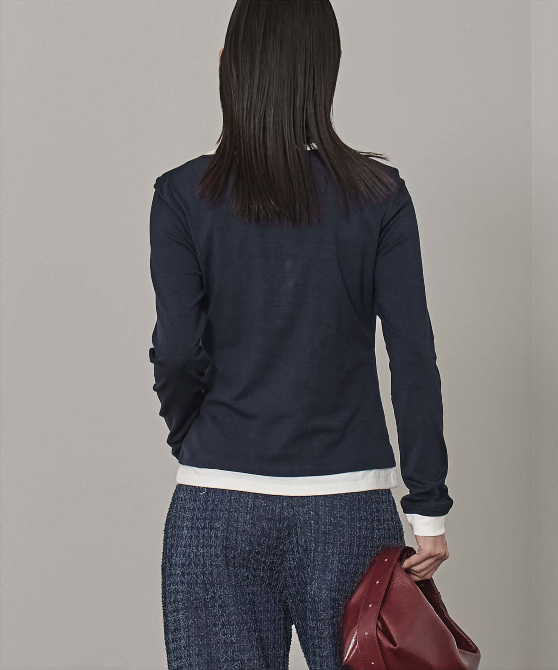 miette「レイヤード風ヘンリーネックトップス」|Tシャツ・カットソー|