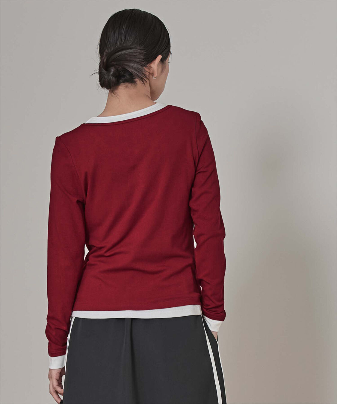 miette「レイヤード風ヘンリーネックトップス」|Tシャツ・カットソー|