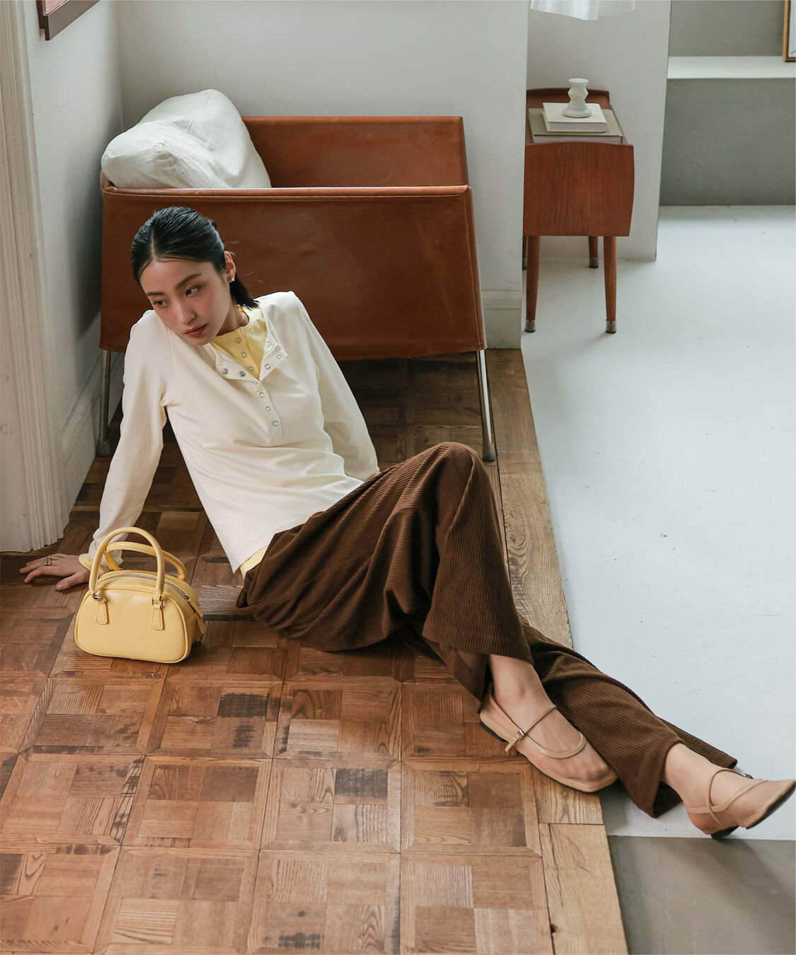 miette「レイヤード風ヘンリーネックトップス」|Tシャツ・カットソー|